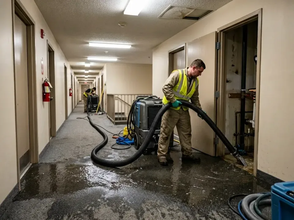 multi-unit-apartment-hallway-f-005 — frequently asked questions, Emergency Burst Pipe Water Extraction & Removal in Mundelei…